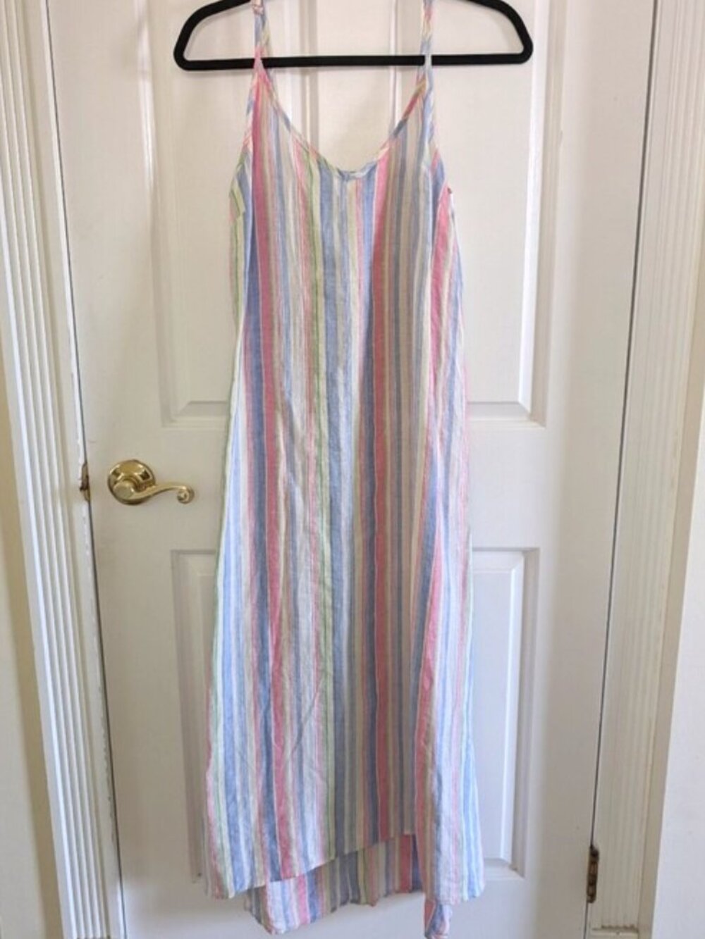 T. J. Maxx Linen Pastel Striped Summer Slip Dress Size S